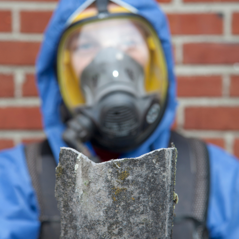 Licensed occupational hygienist analysing asbestos samples collected from a Central Coast renovation site.