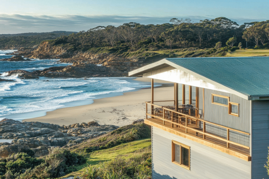 Central Coast coastal home exterior surrounded by humidity-prone environment risk of indoor mould growth.